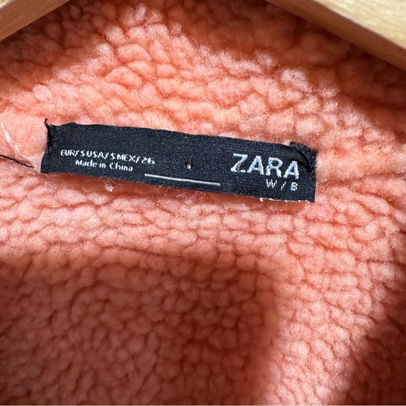 Zara - cropped shearling jacket - Picture 5 of 9